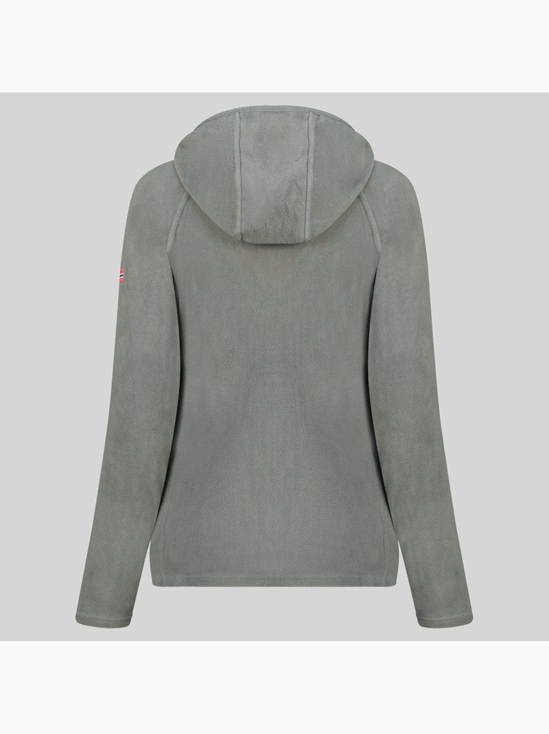 Casaco polar com capuz tugood – geographical norway Cinza escuro - Kiabi