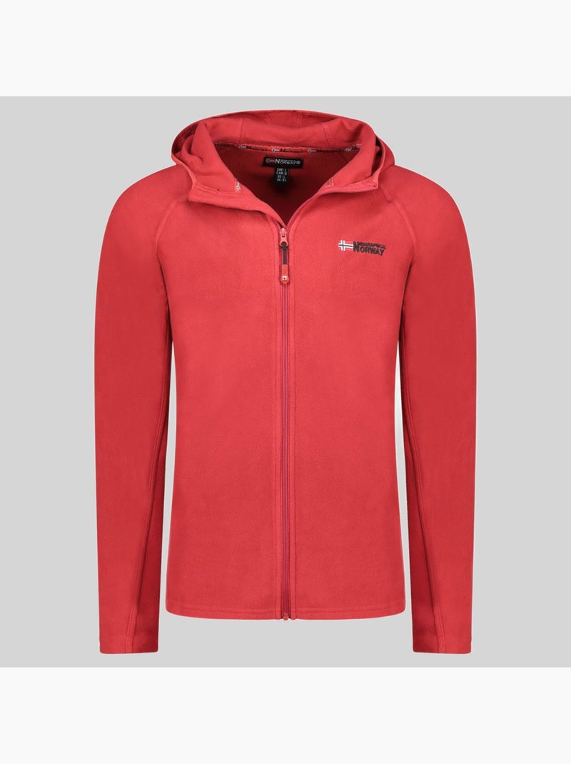 Casaco polar com capuz tugood – geographical norway Vermelho - Kiabi