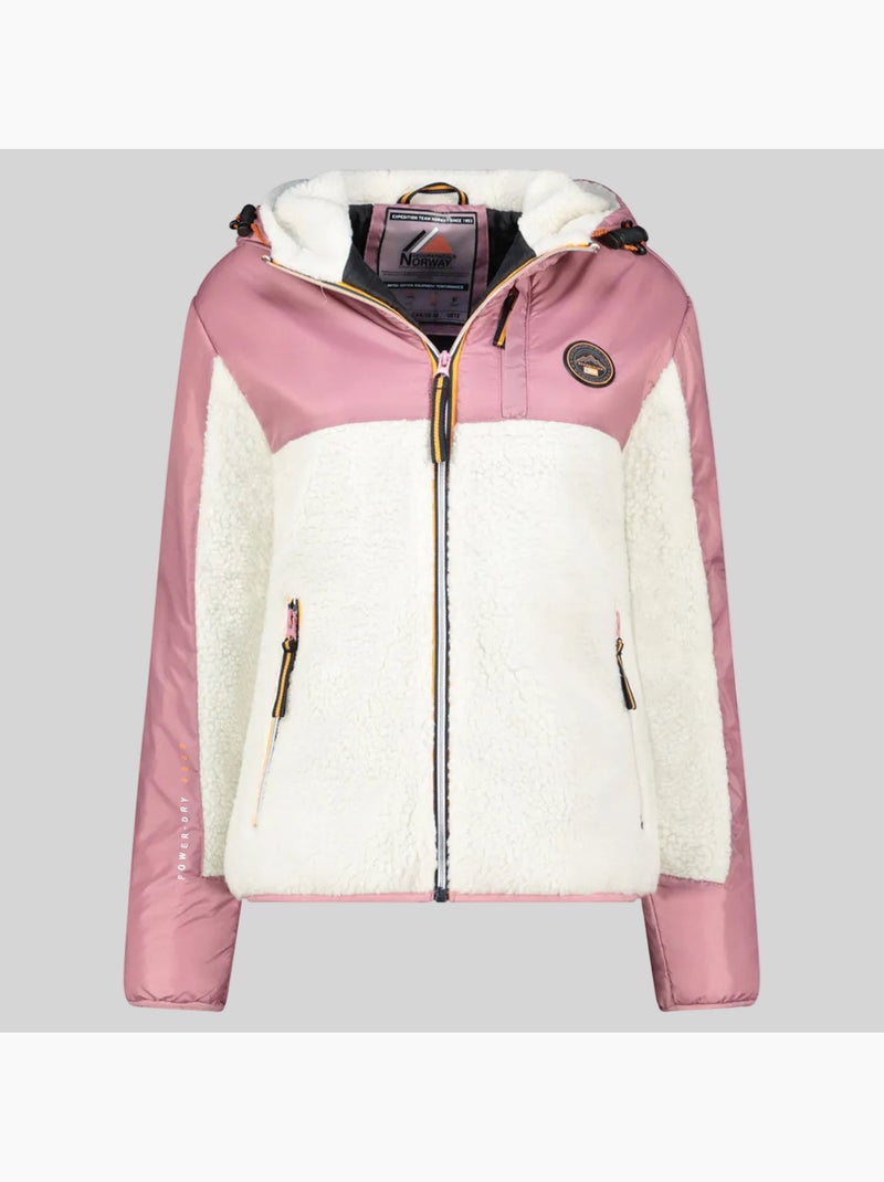 Casaco polar com capuz ulyssim – geographical norway Azul gelado - Kiabi
