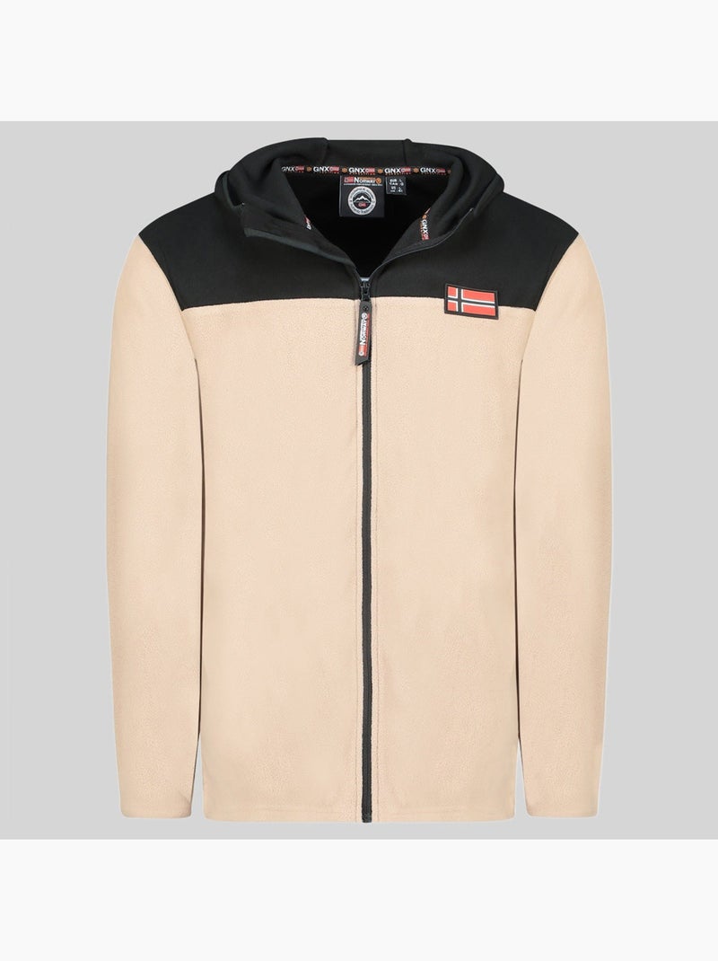 Casaco polar com capuz uniclerc hood – geographical norway Bege - Kiabi