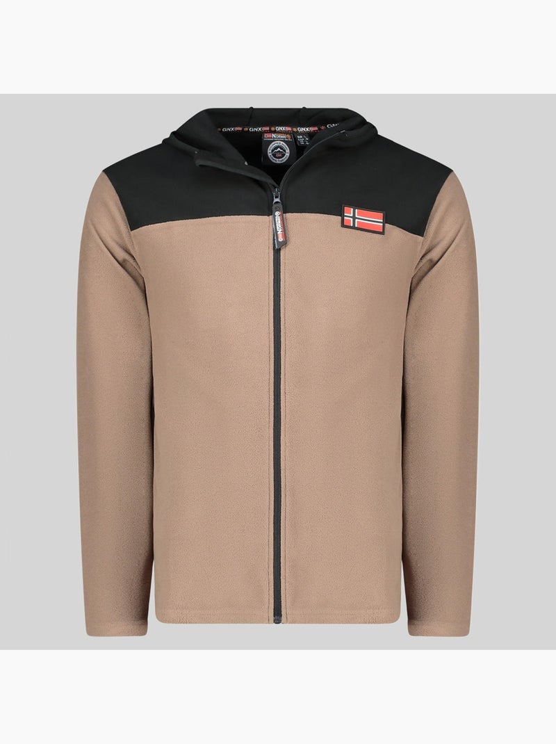 Casaco polar com capuz uniclerc hood – geographical norway Toupe - Kiabi