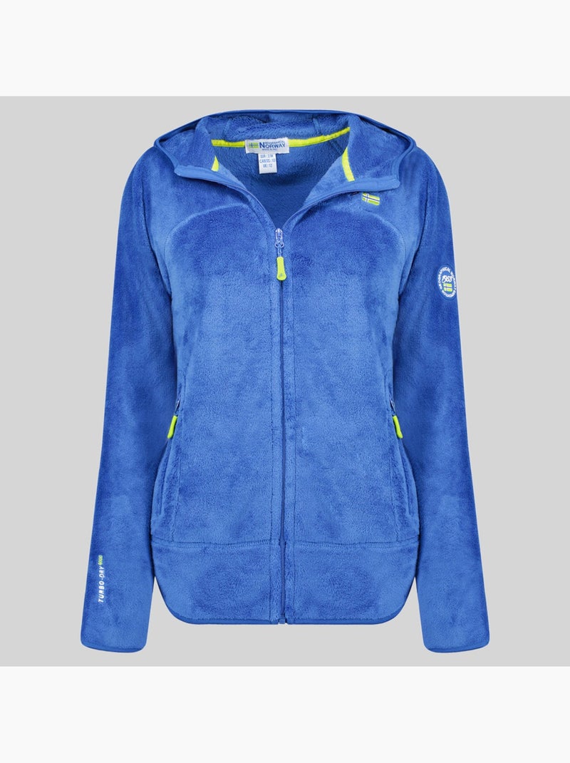 Casaco polar com capuz upalood – geographical norway Azul-real - Kiabi