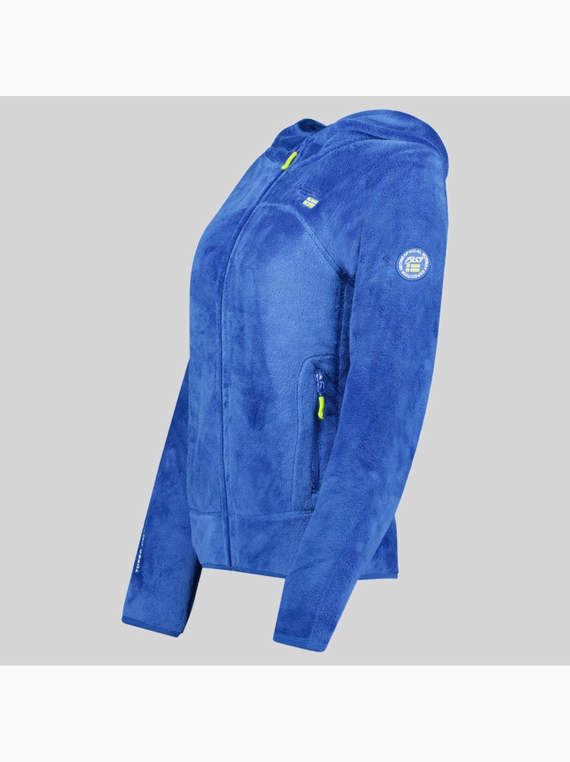 Casaco polar com capuz upalood – geographical norway Azul-real - Kiabi