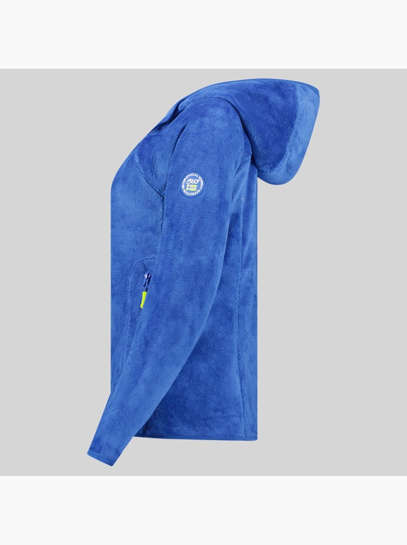 Casaco polar com capuz upalood – geographical norway Azul-real - Kiabi
