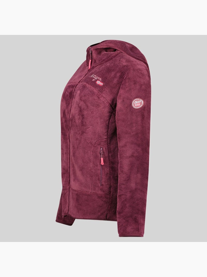 Casaco polar com capuz upalood – geographical norway Bordô - Kiabi