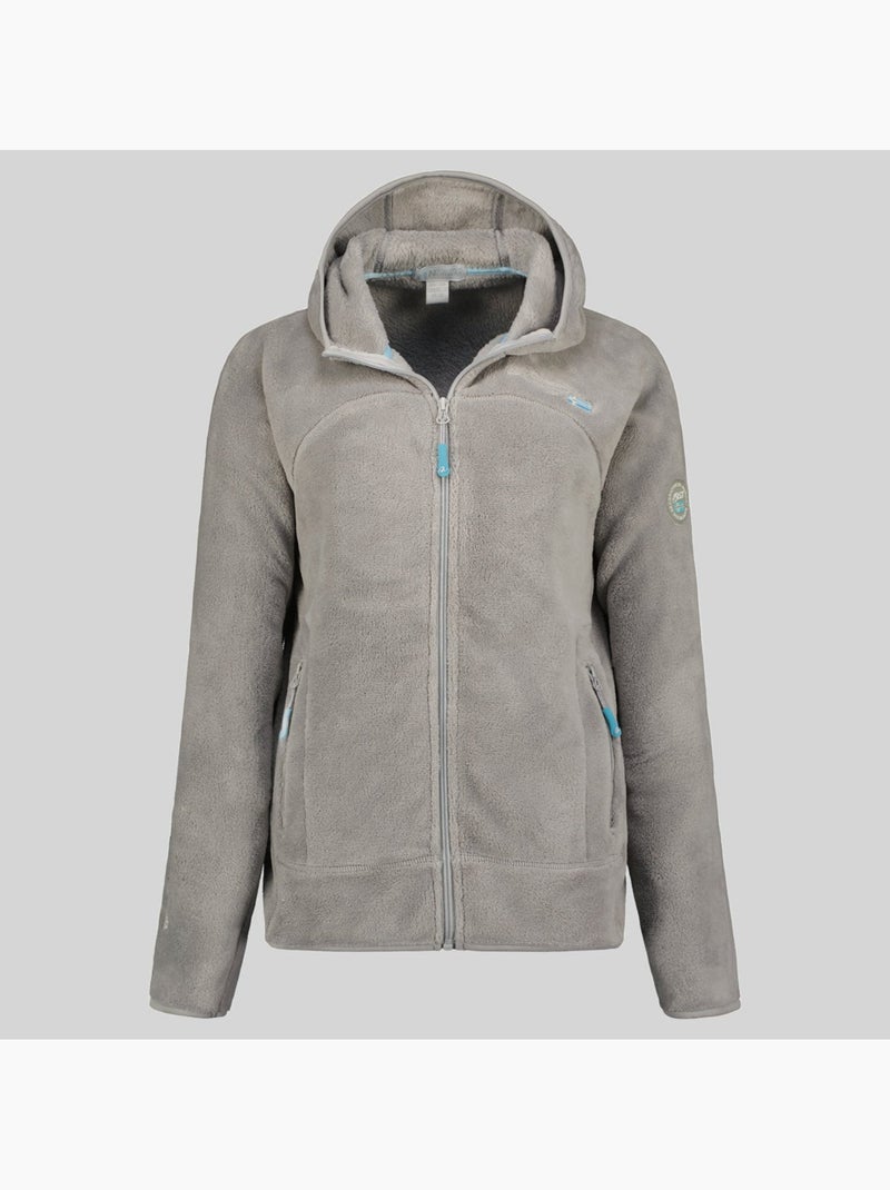 Casaco polar com capuz upalood – geographical norway Cinza claro - Kiabi