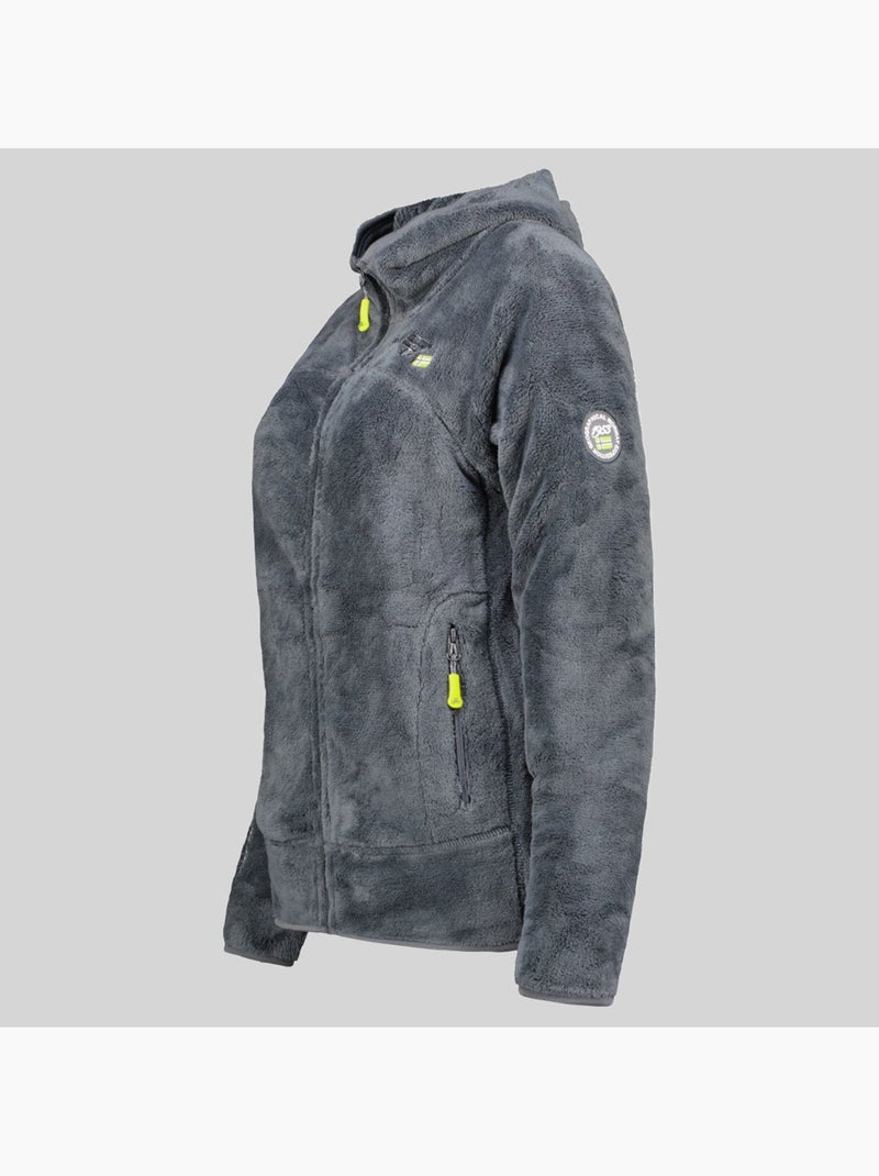 Casaco polar com capuz upalood – geographical norway Cinza escuro - Kiabi