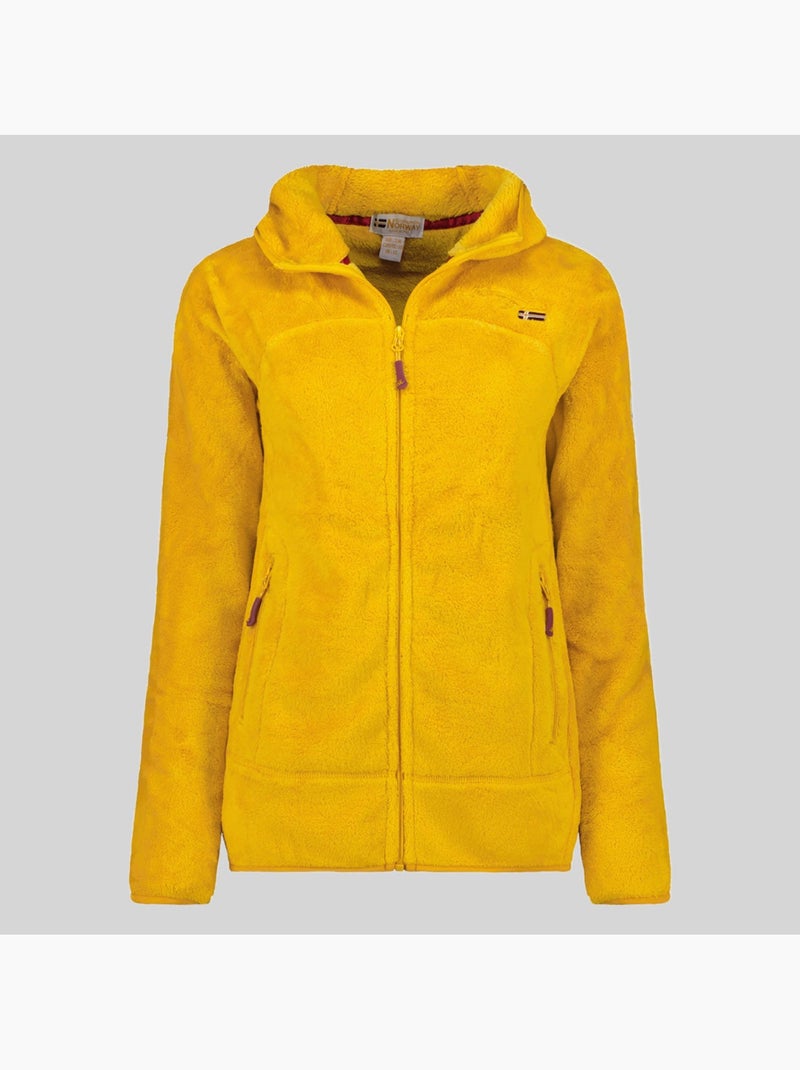 Casaco polar com capuz upalood – geographical norway Mostarda - Kiabi