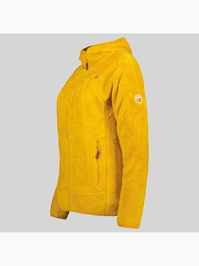 Casaco polar com capuz upalood – geographical norway Mostarda - Kiabi