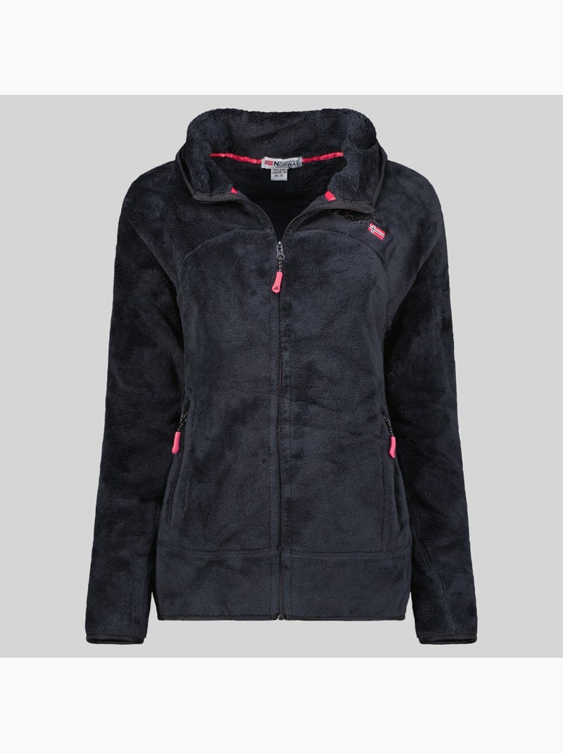 Casaco polar com capuz upalood – geographical norway Preto - Kiabi