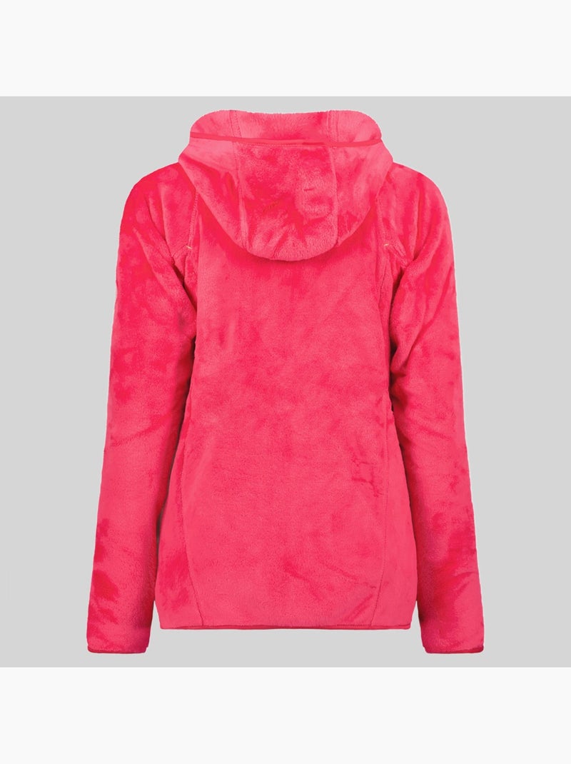 Casaco polar com capuz upalood – geographical norway Rosa doce - Kiabi