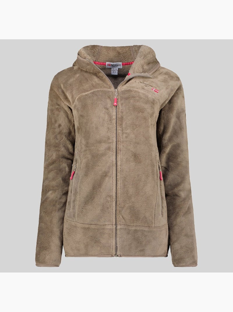 Casaco polar com capuz upalood – geographical norway Toupe - Kiabi