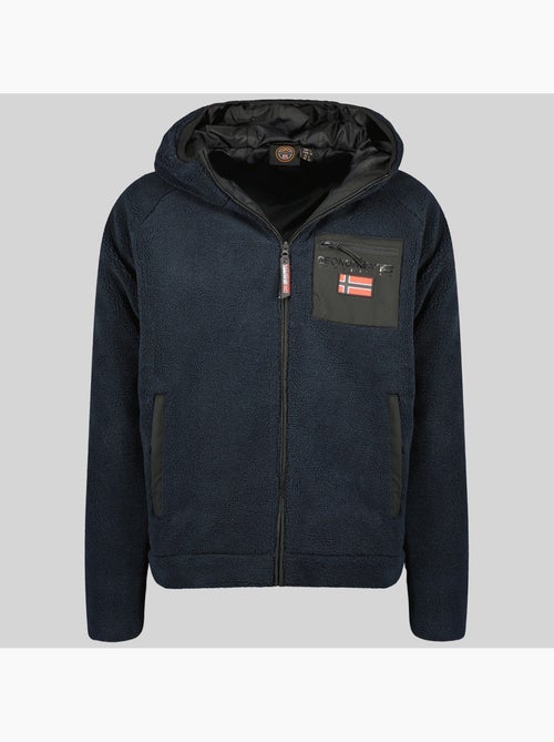 Casaco polar com fecho e capuz udaf – geographical norway - Kiabi