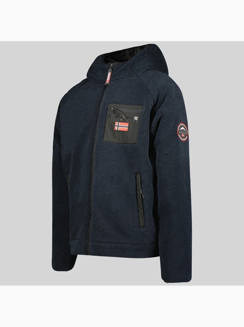 Casaco polar com fecho e capuz udaf – geographical norway - Kiabi