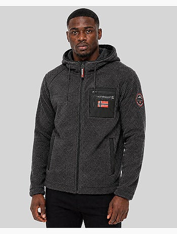 Casaco polar com fecho e capuz udaf – geographical norway