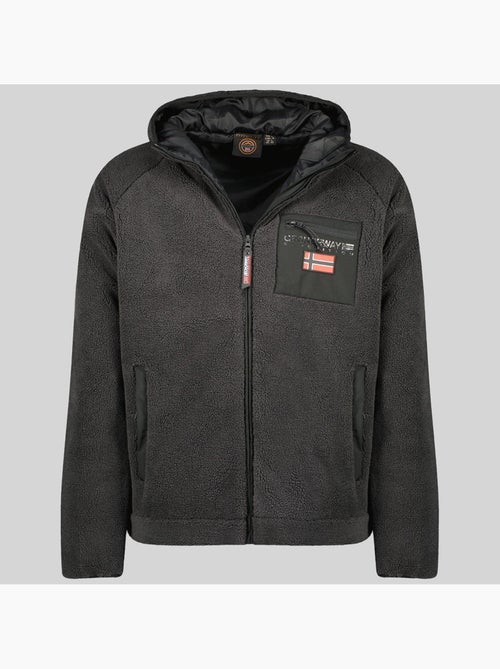 Casaco polar com fecho e capuz udaf – geographical norway - Kiabi