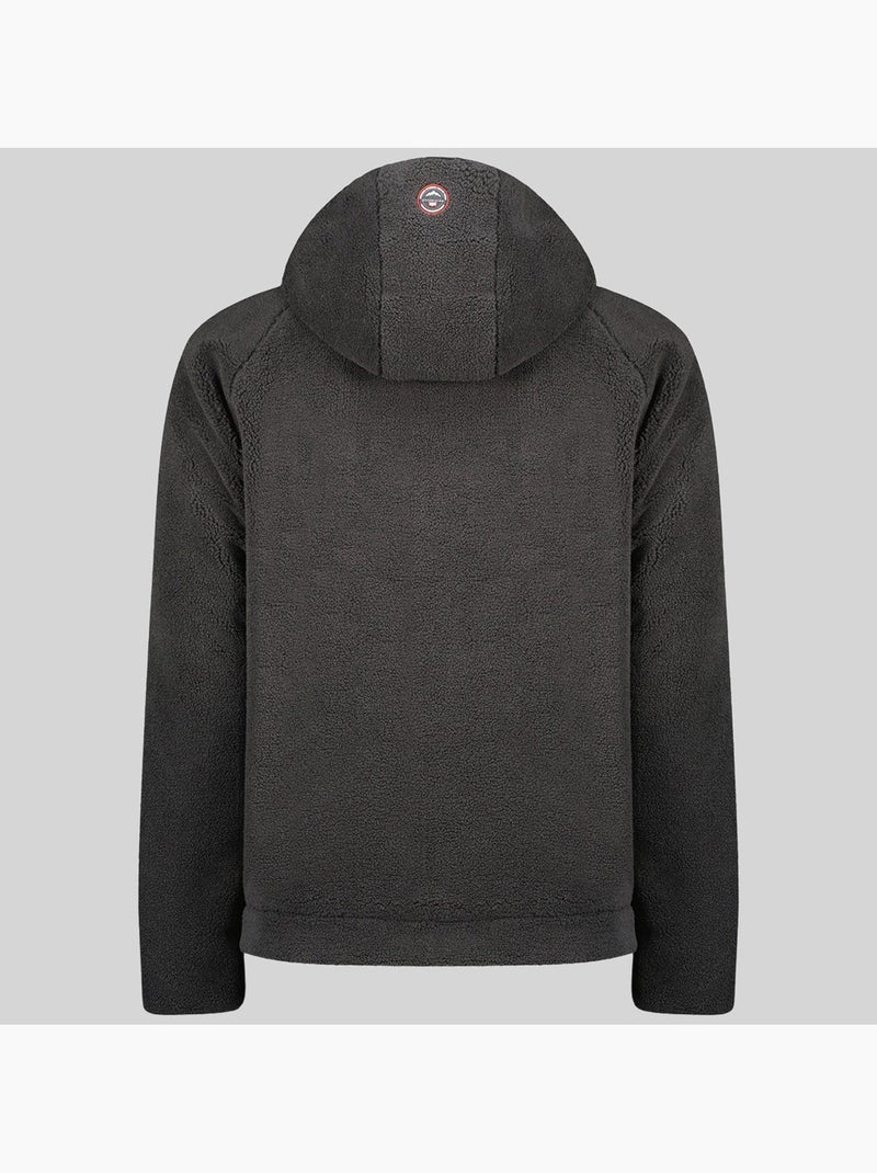 Casaco polar com fecho e capuz udaf – geographical norway Cinza escuro - Kiabi