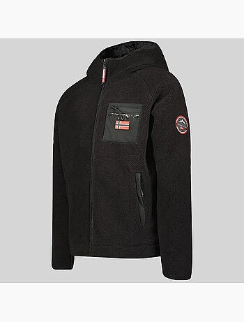 Casaco polar com fecho e capuz udaf – geographical norway