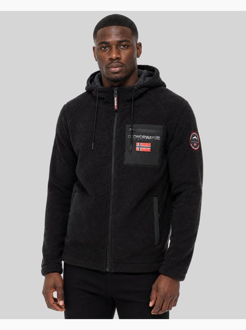 Casaco polar com fecho e capuz udaf – geographical norway - Kiabi
