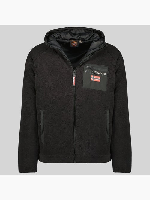 Casaco polar com fecho e capuz udaf – geographical norway - Kiabi