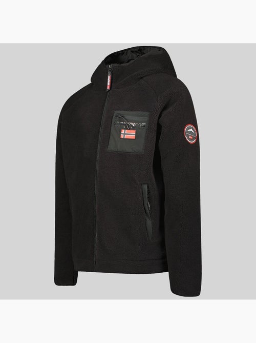 Casaco polar com fecho e capuz udaf – geographical norway - Kiabi
