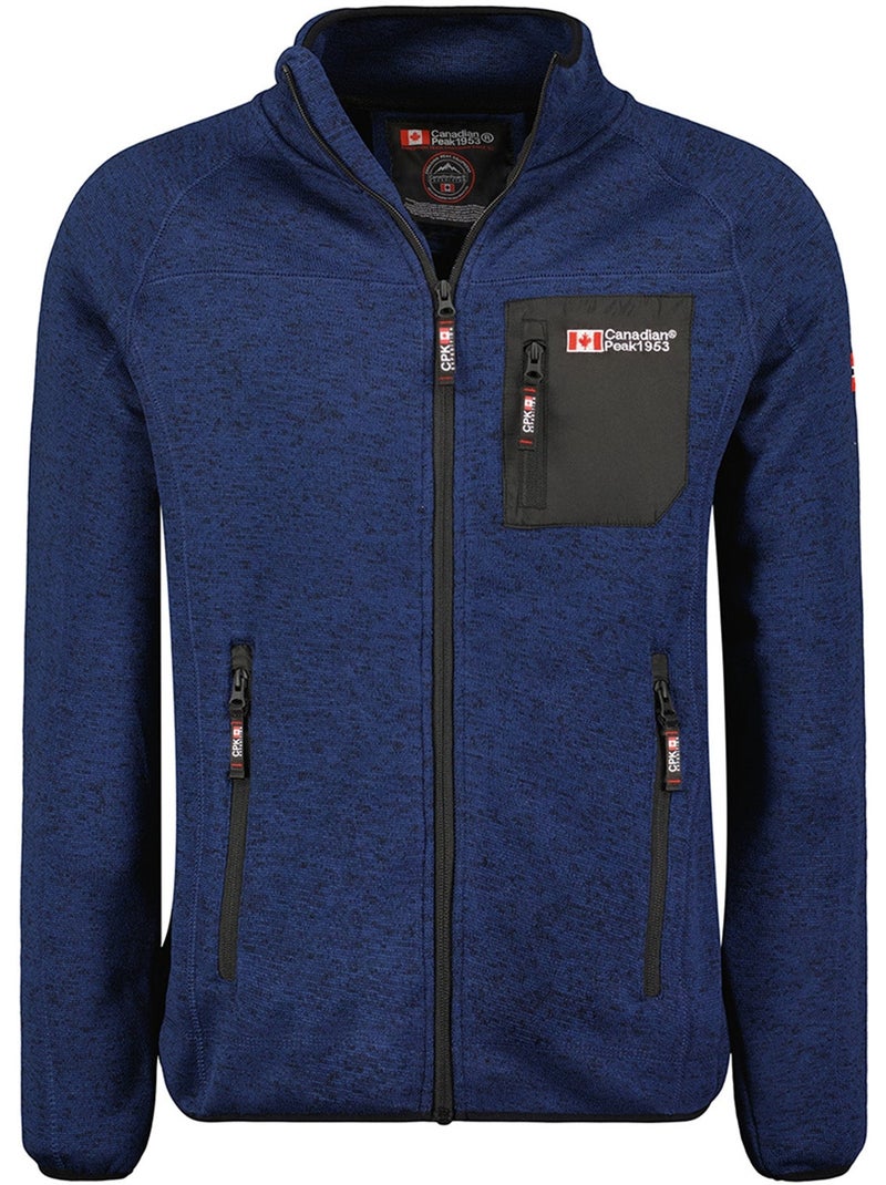 Casaco polar com fecho e gola subida titleak – canadian peak Azul-marinho - Kiabi