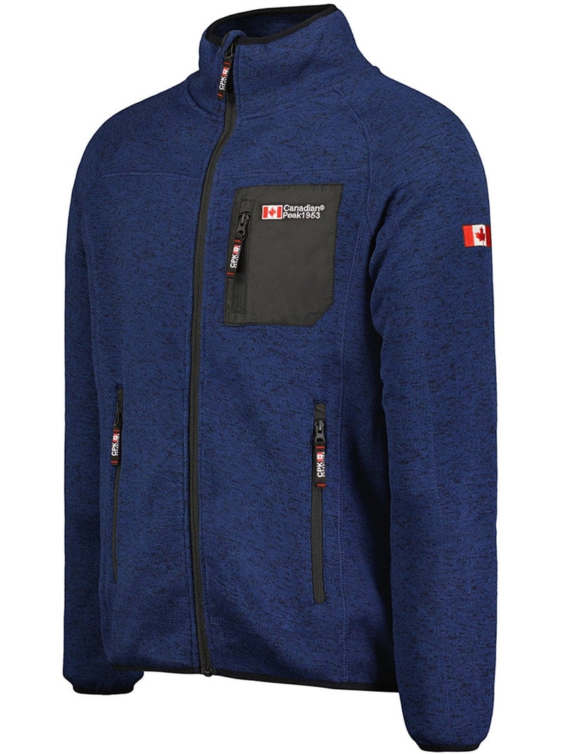 Casaco polar com fecho e gola subida titleak – canadian peak Azul-marinho - Kiabi