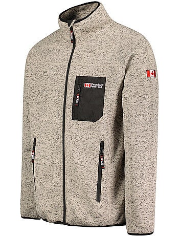 Casaco polar com fecho e gola subida titleak – canadian peak