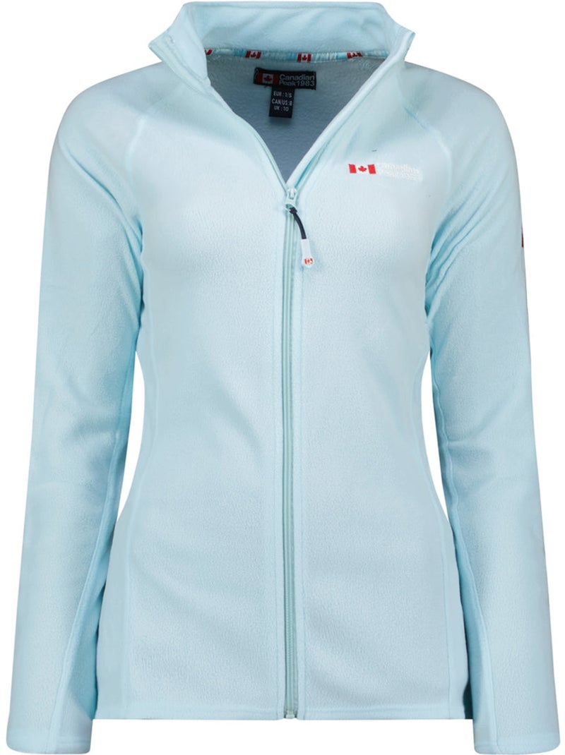 Casaco polar com fecho e gola subida tugeak – canadian peak Azul-céu - Kiabi