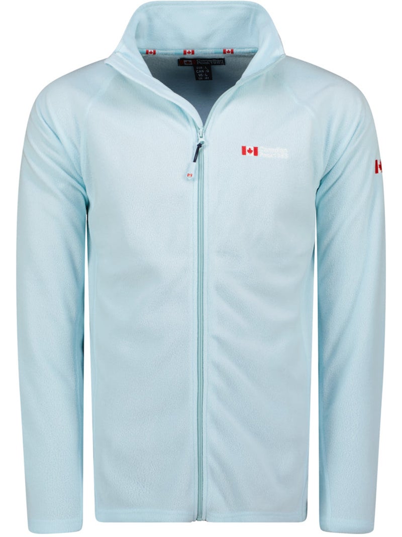 Casaco polar com fecho e gola subida tugeak – canadian peak Azul-céu - Kiabi
