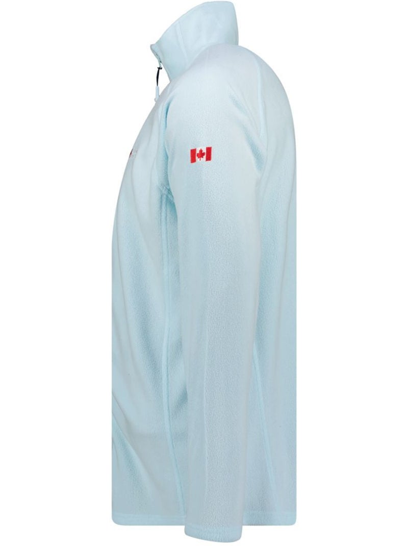 Casaco polar com fecho e gola subida tugeak – canadian peak Azul-céu - Kiabi