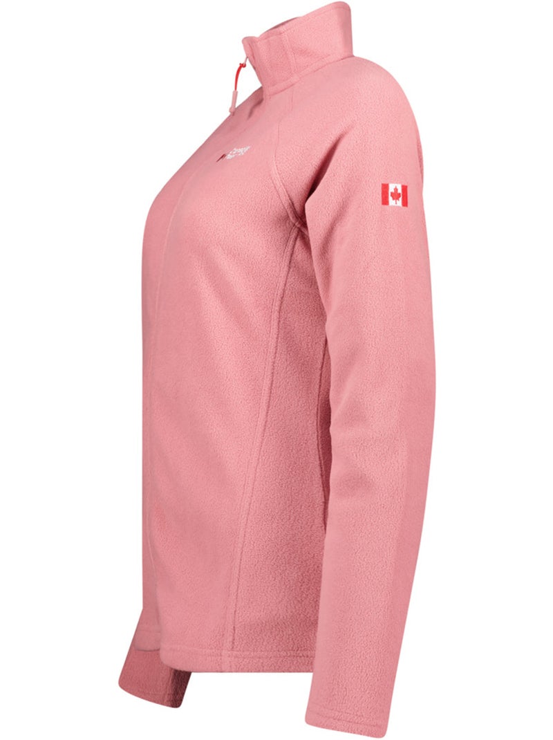 Casaco polar com fecho e gola subida tugeak – canadian peak Azul gelado - Kiabi