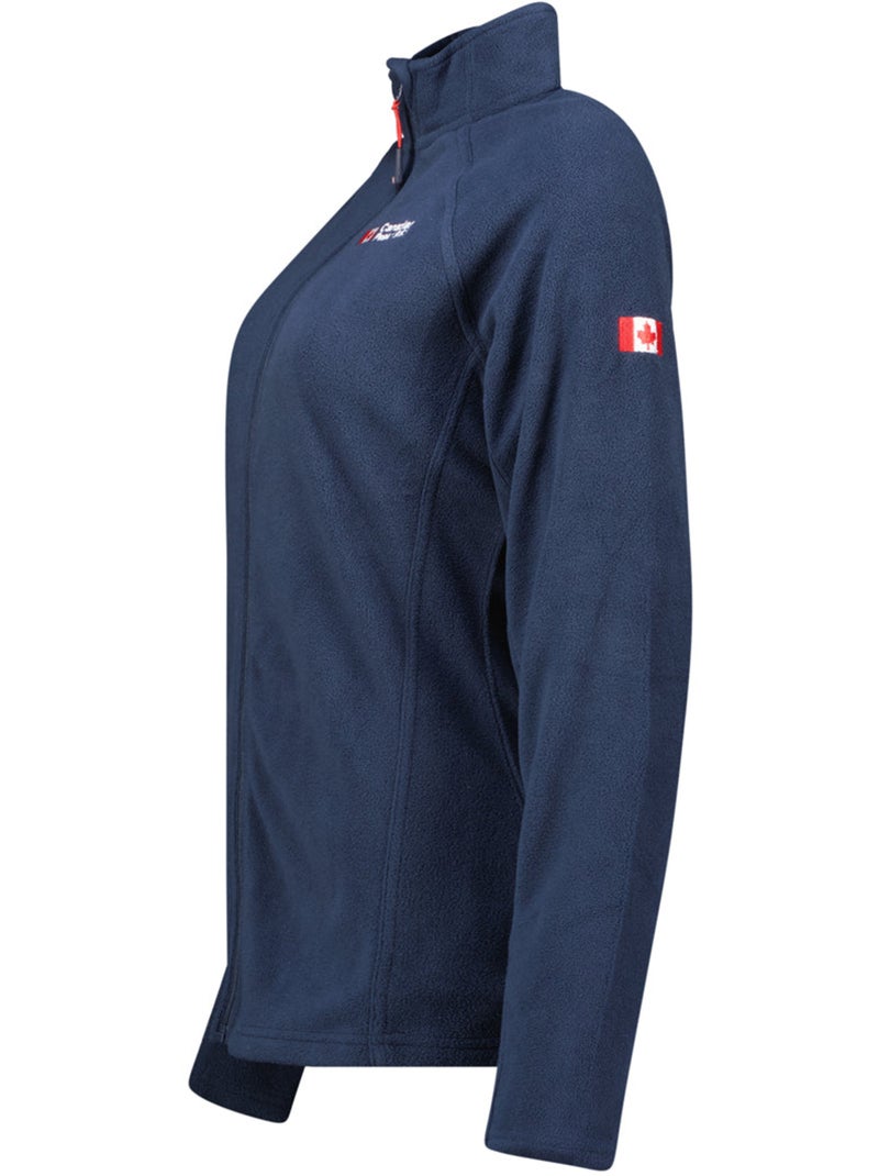 Casaco polar com fecho e gola subida tugeak – canadian peak Azul-marinho - Kiabi