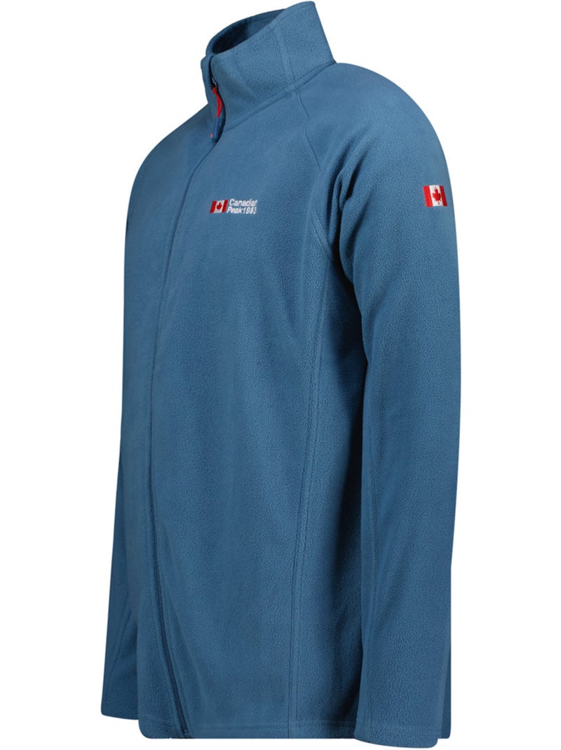 Casaco polar com fecho e gola subida tugeak – canadian peak Azul-petróleo - Kiabi
