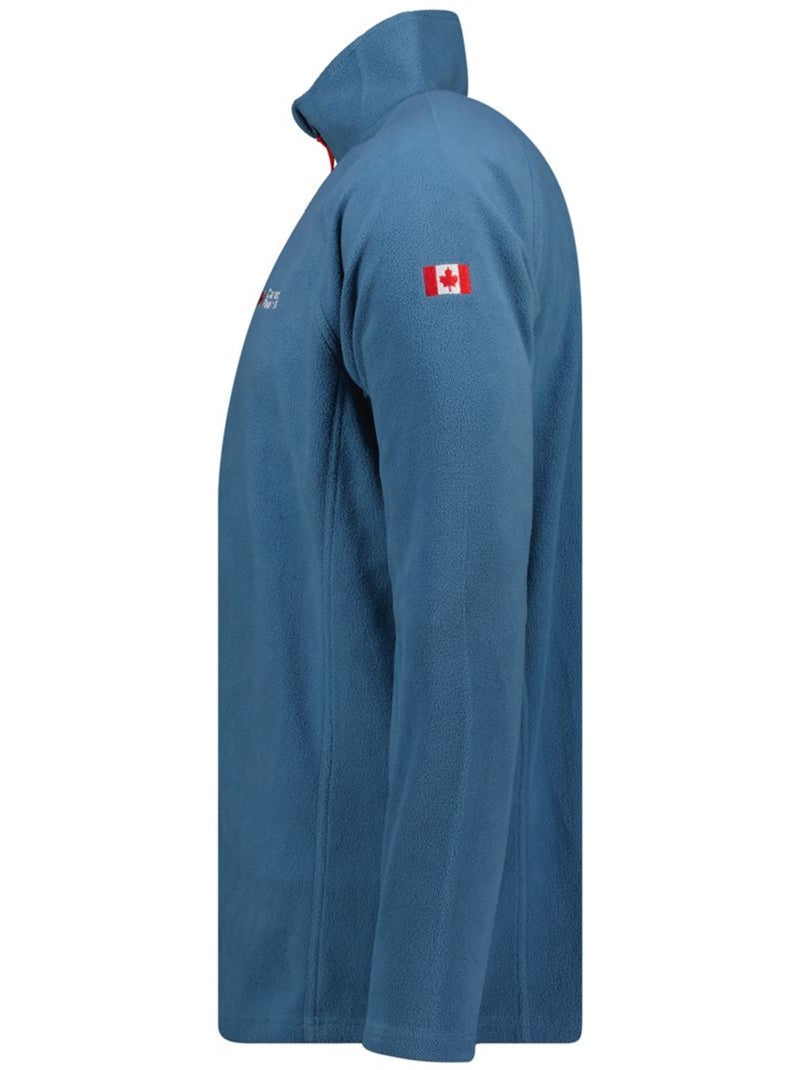 Casaco polar com fecho e gola subida tugeak – canadian peak Azul-petróleo - Kiabi