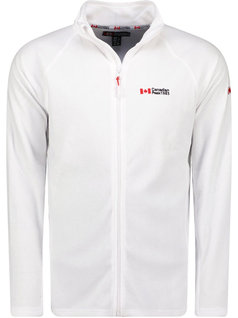 Casaco polar com fecho e gola subida tugeak – canadian peak Branco - Kiabi