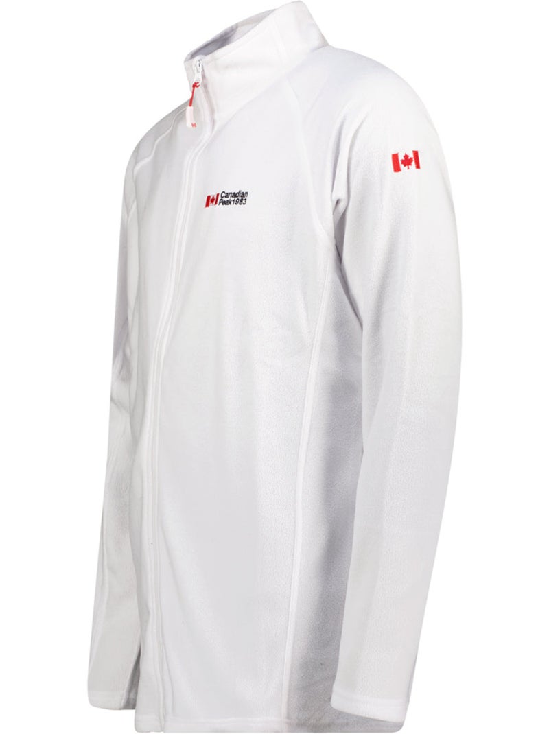 Casaco polar com fecho e gola subida tugeak – canadian peak Branco - Kiabi