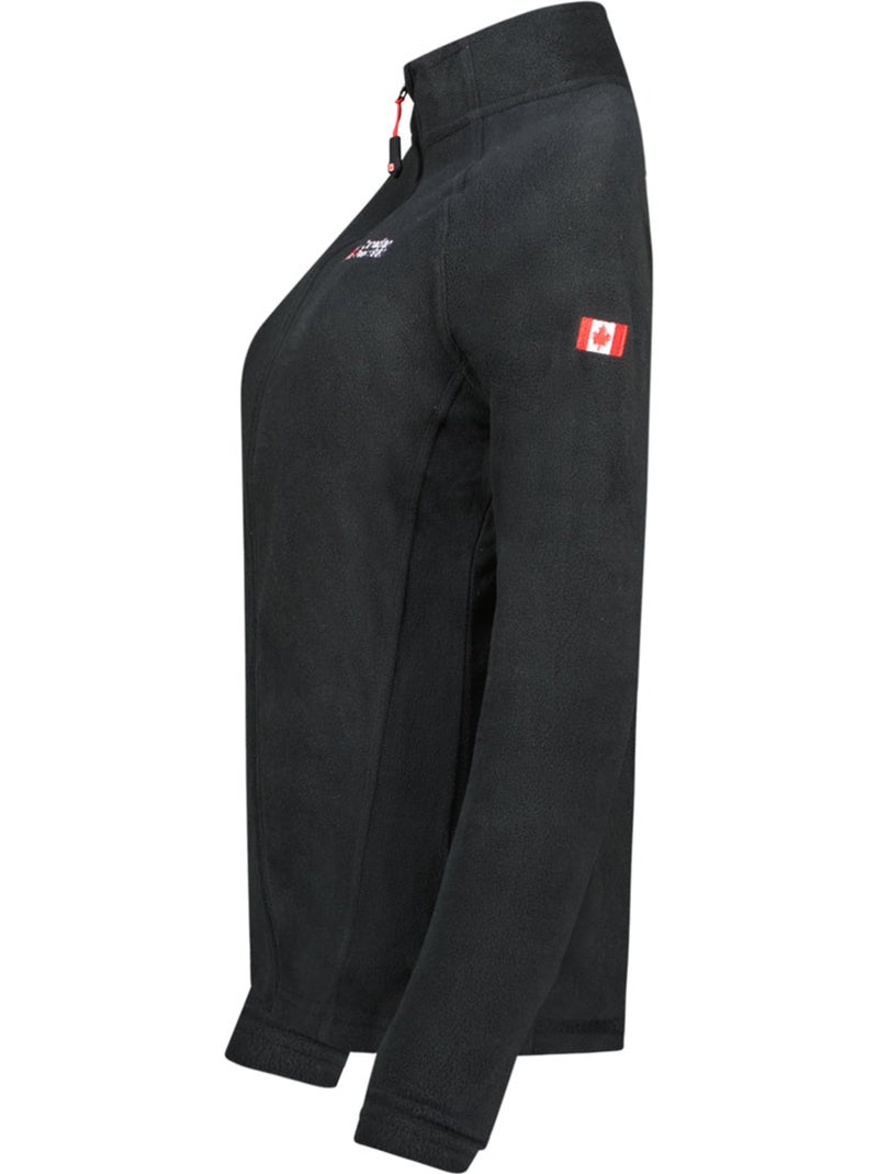 Casaco polar com fecho e gola subida tugeak – canadian peak Preto - Kiabi