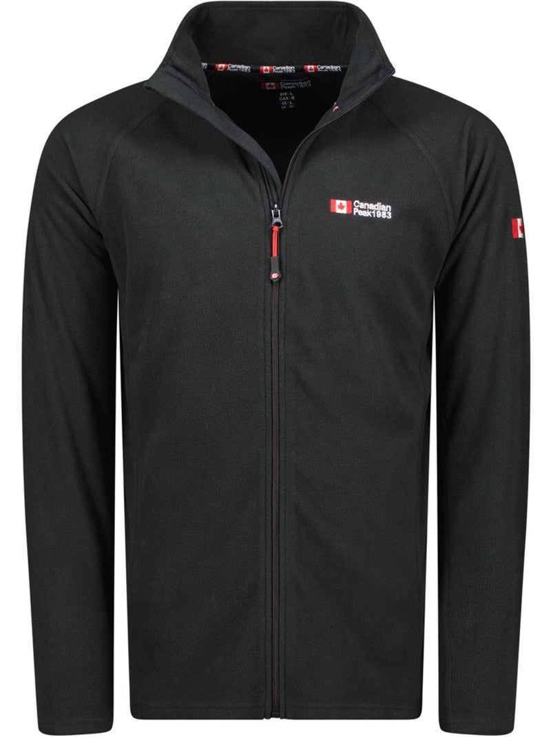 Casaco polar com fecho e gola subida tugeak – canadian peak Preto - Kiabi