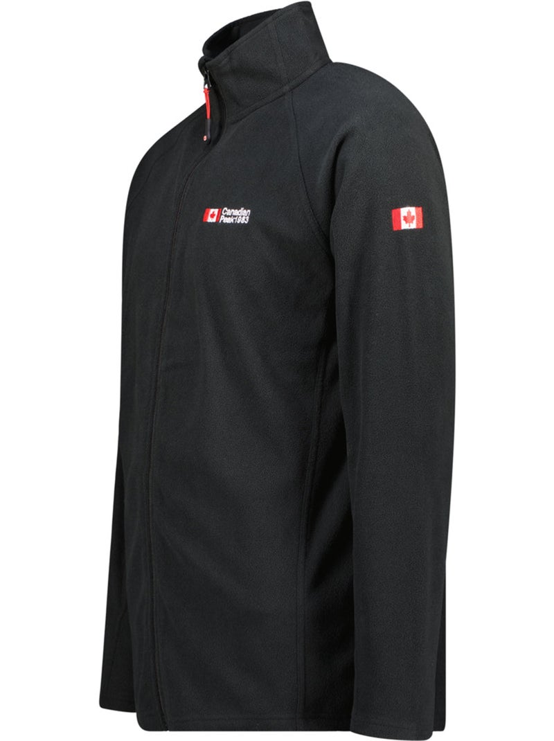 Casaco polar com fecho e gola subida tugeak – canadian peak Preto - Kiabi