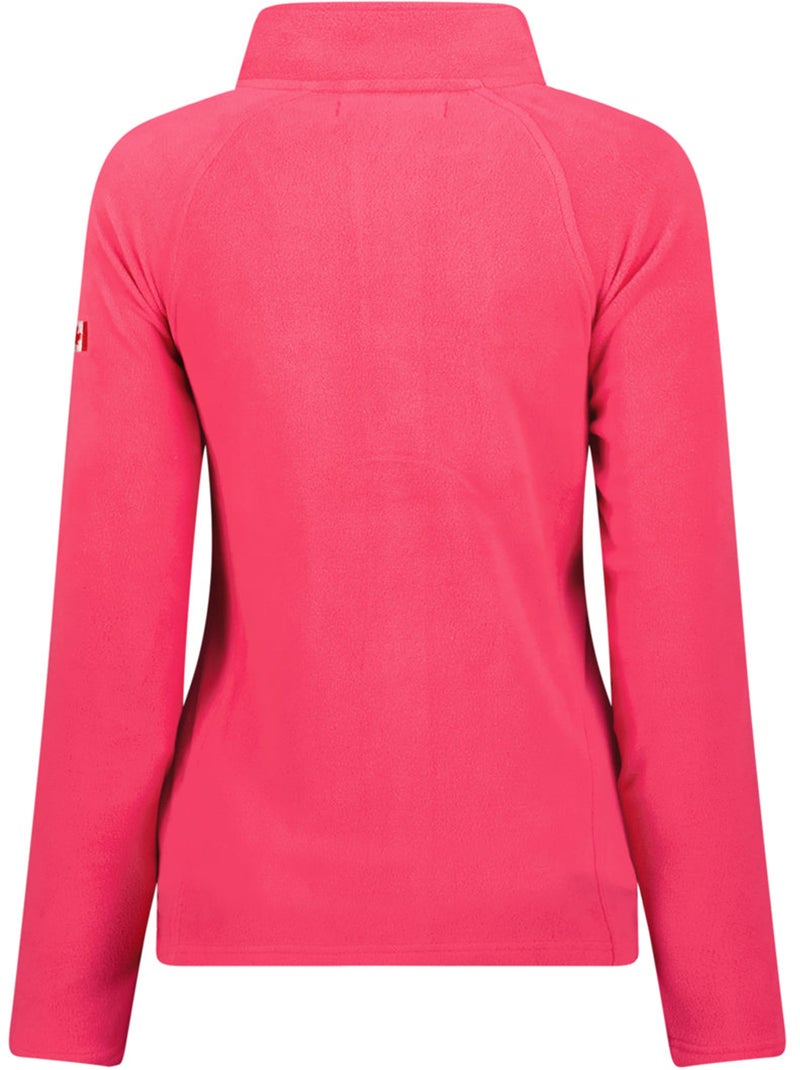Casaco polar com fecho e gola subida tugeak – canadian peak Rosa-fúcsia - Kiabi
