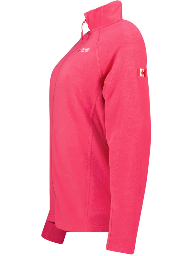 Casaco polar com fecho e gola subida tugeak – canadian peak Rosa-fúcsia - Kiabi
