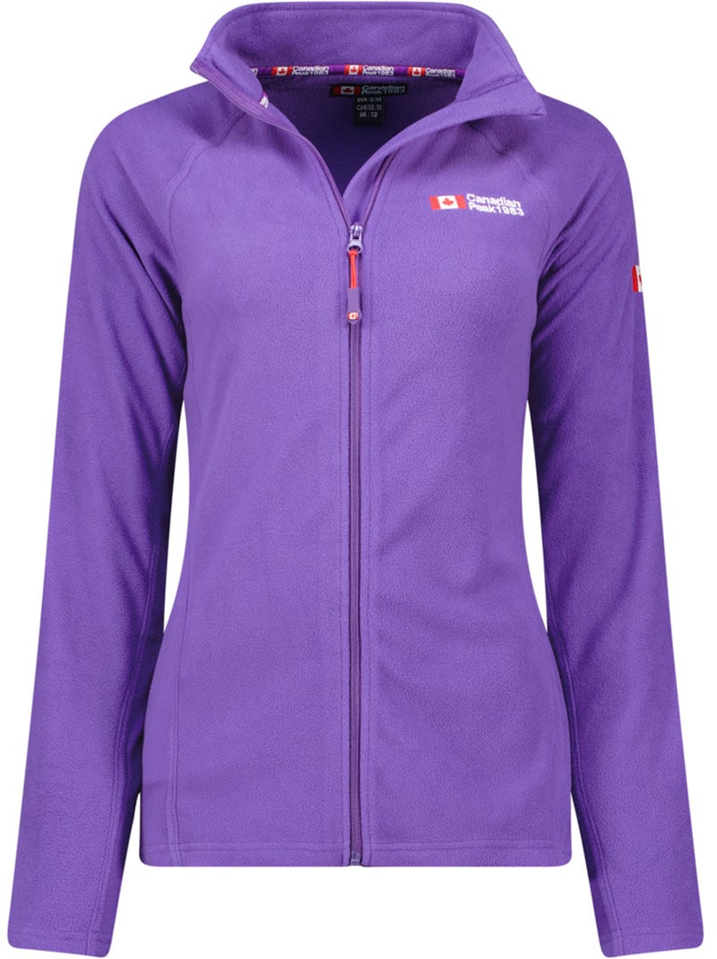 Casaco polar com fecho e gola subida tugeak – canadian peak Roxo - Kiabi