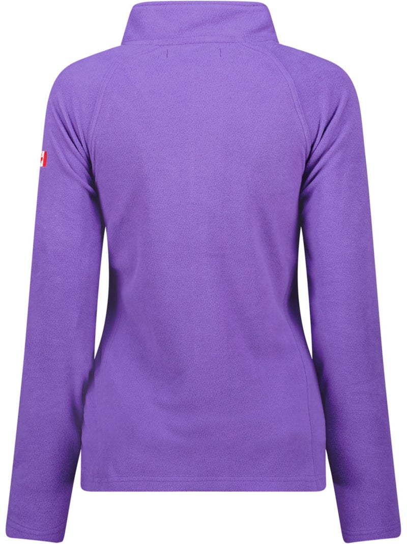 Casaco polar com fecho e gola subida tugeak – canadian peak Roxo - Kiabi