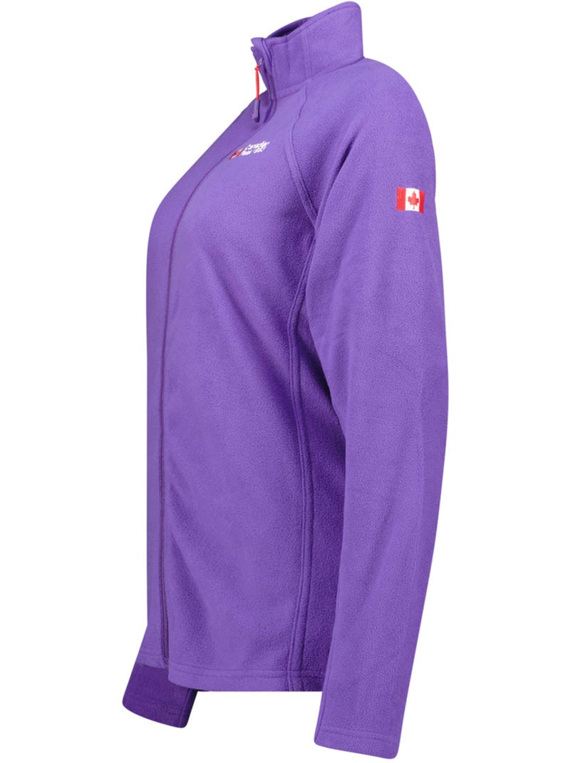 Casaco polar com fecho e gola subida tugeak – canadian peak Roxo - Kiabi