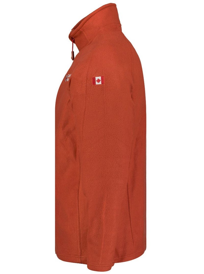 Casaco polar com fecho e gola subida tugeak – canadian peak Terracota - Kiabi
