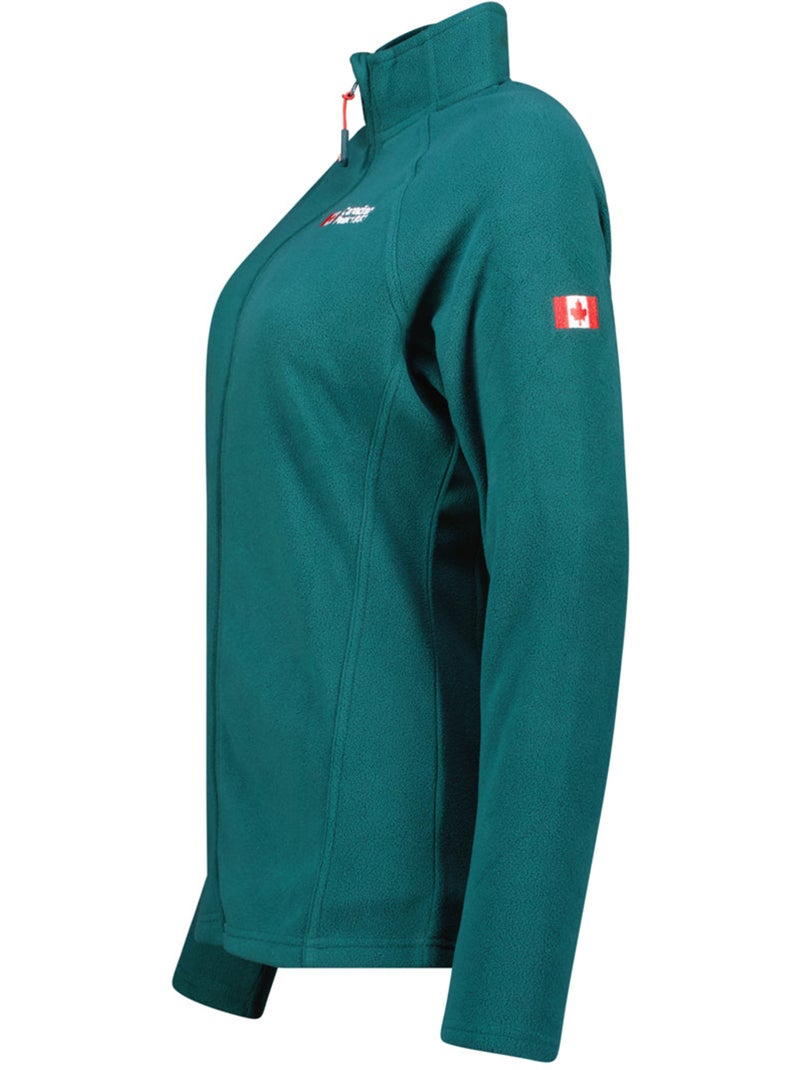 Casaco polar com fecho e gola subida tugeak – canadian peak Verde escuro - Kiabi
