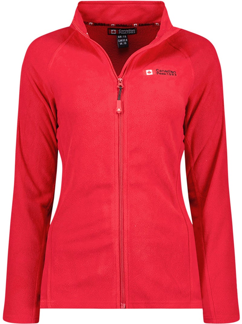 Casaco polar com fecho e gola subida tugeak – canadian peak Vermelho - Kiabi