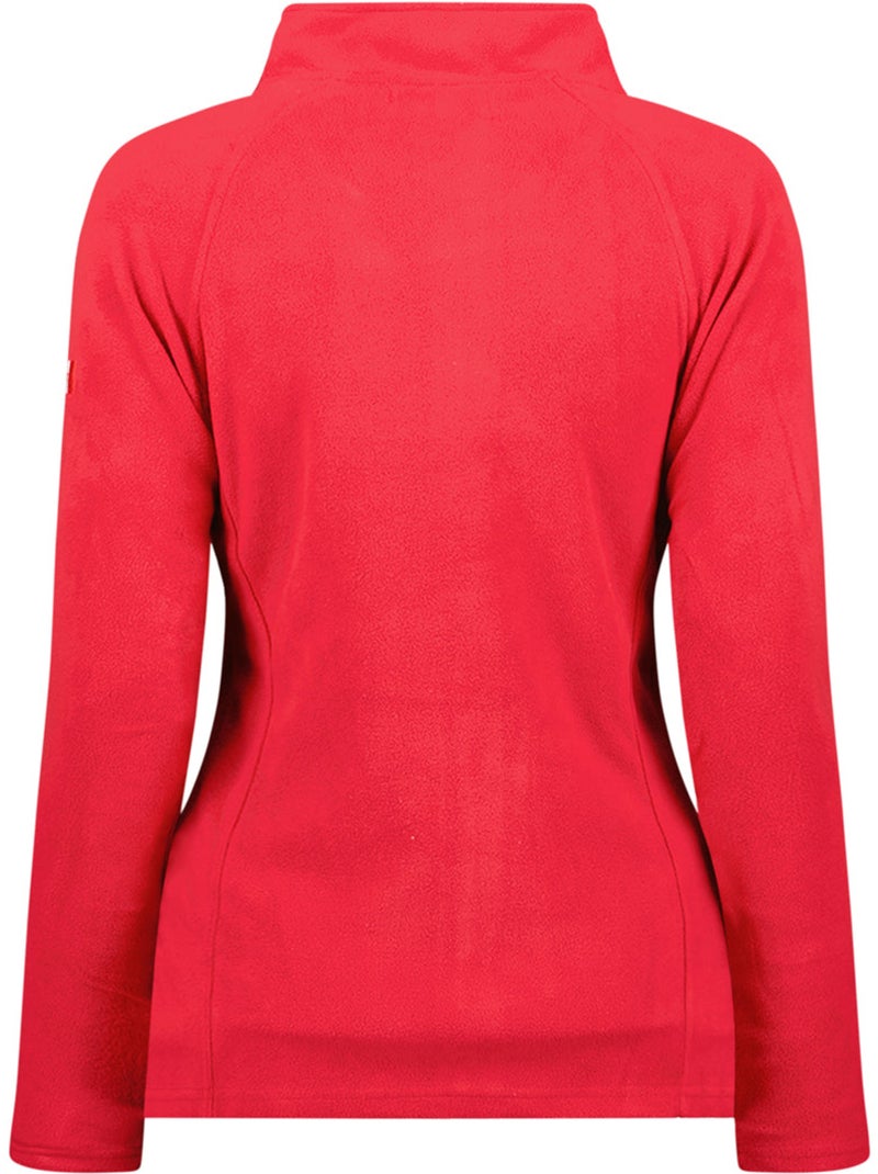Casaco polar com fecho e gola subida tugeak – canadian peak Vermelho - Kiabi