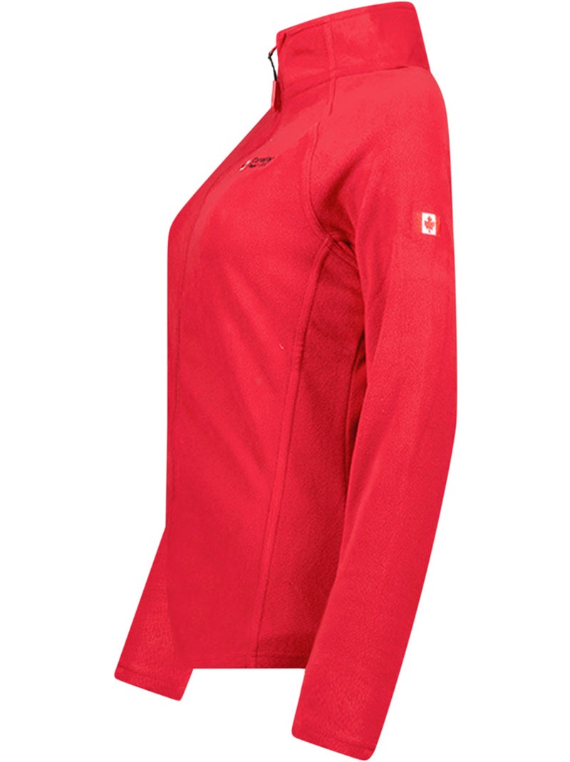Casaco polar com fecho e gola subida tugeak – canadian peak Vermelho - Kiabi